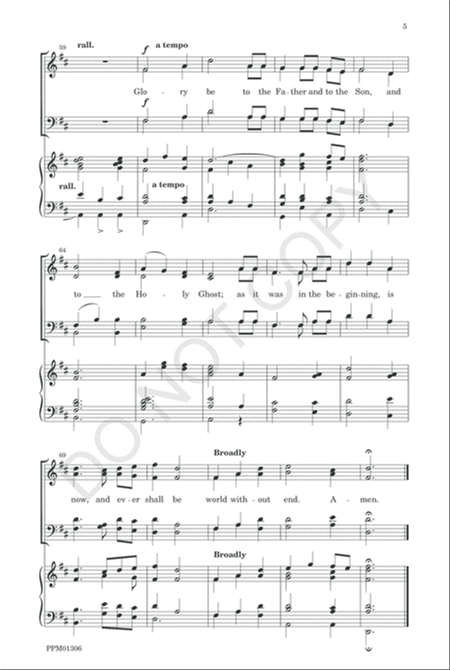 Benedictus es Domine 4-Part scores gallery preview page 8