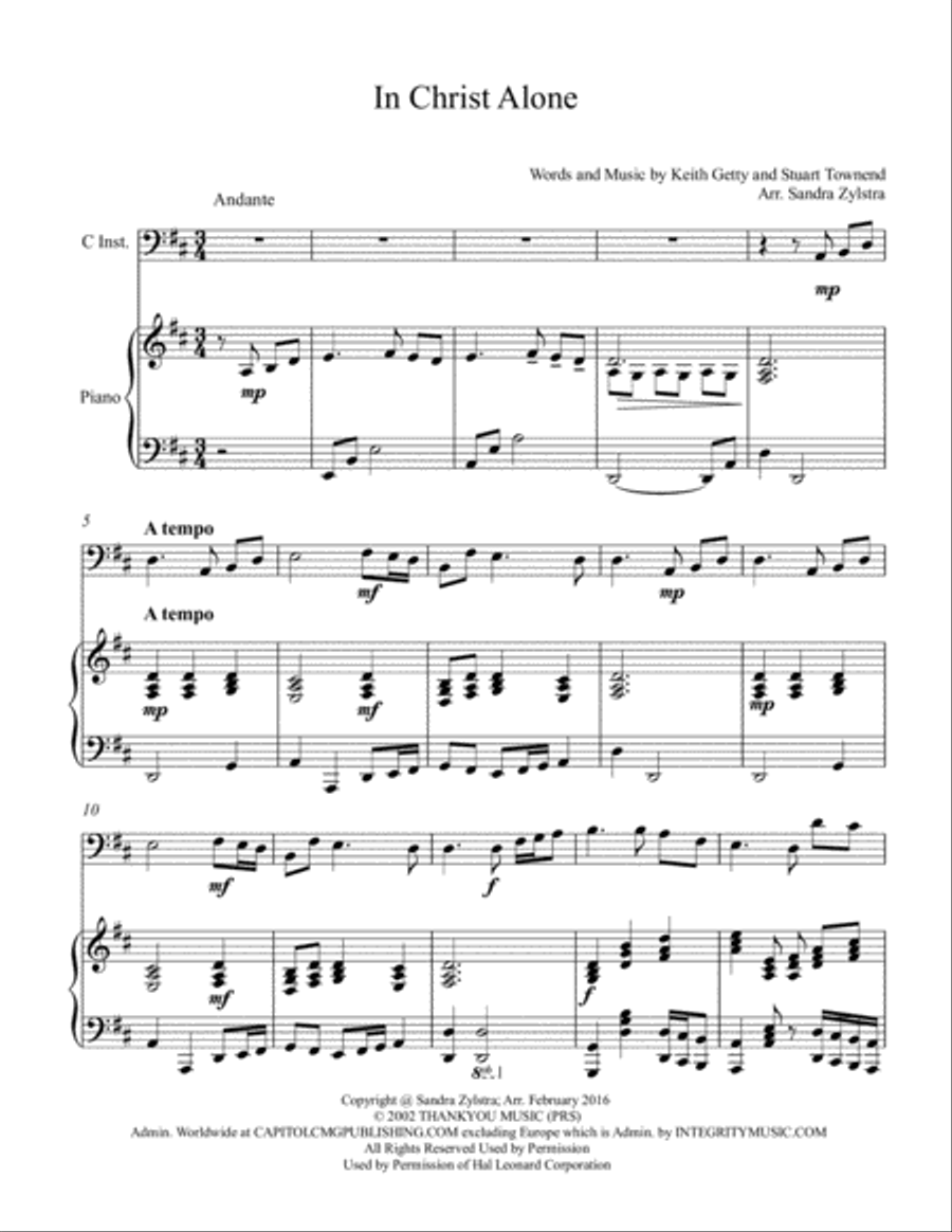 In Christ Alone Tuba scores gallery preview page 2