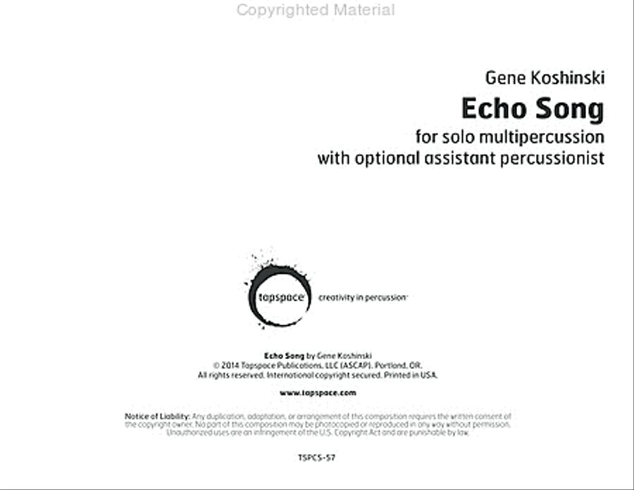 Echo Song Percussion scores gallery preview page 2
