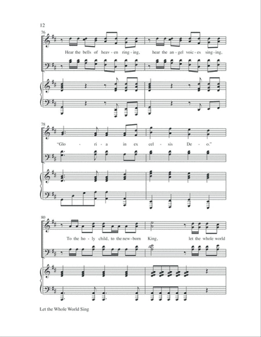 Let the Whole World Sing 4-Part scores gallery preview page 16