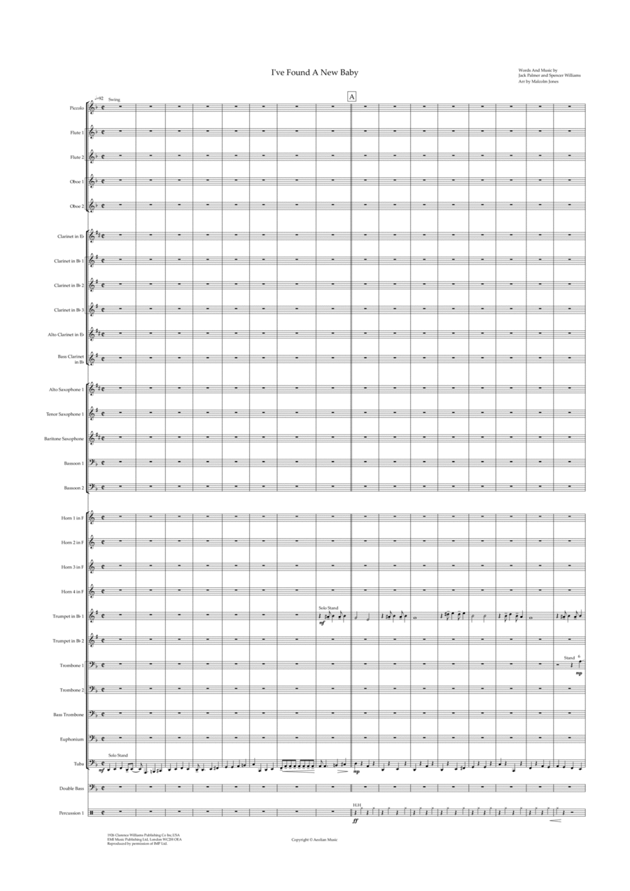 I’ve Found A New Baby For Wind Band Concert Band scores gallery preview page 1