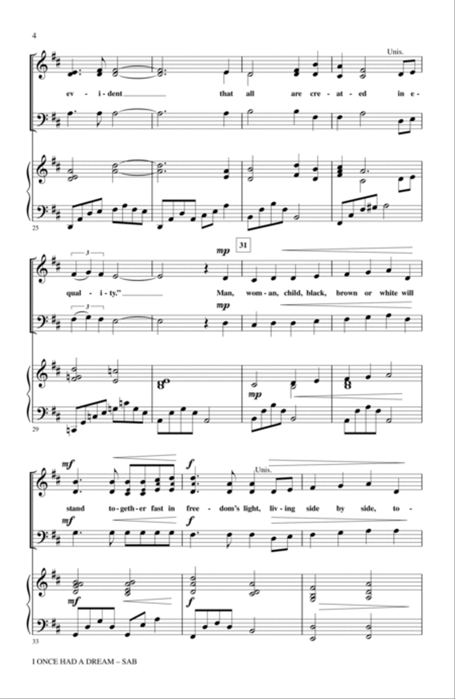 I Once Had A Dream I Once Had A Dream 3-Part scores gallery preview page 3