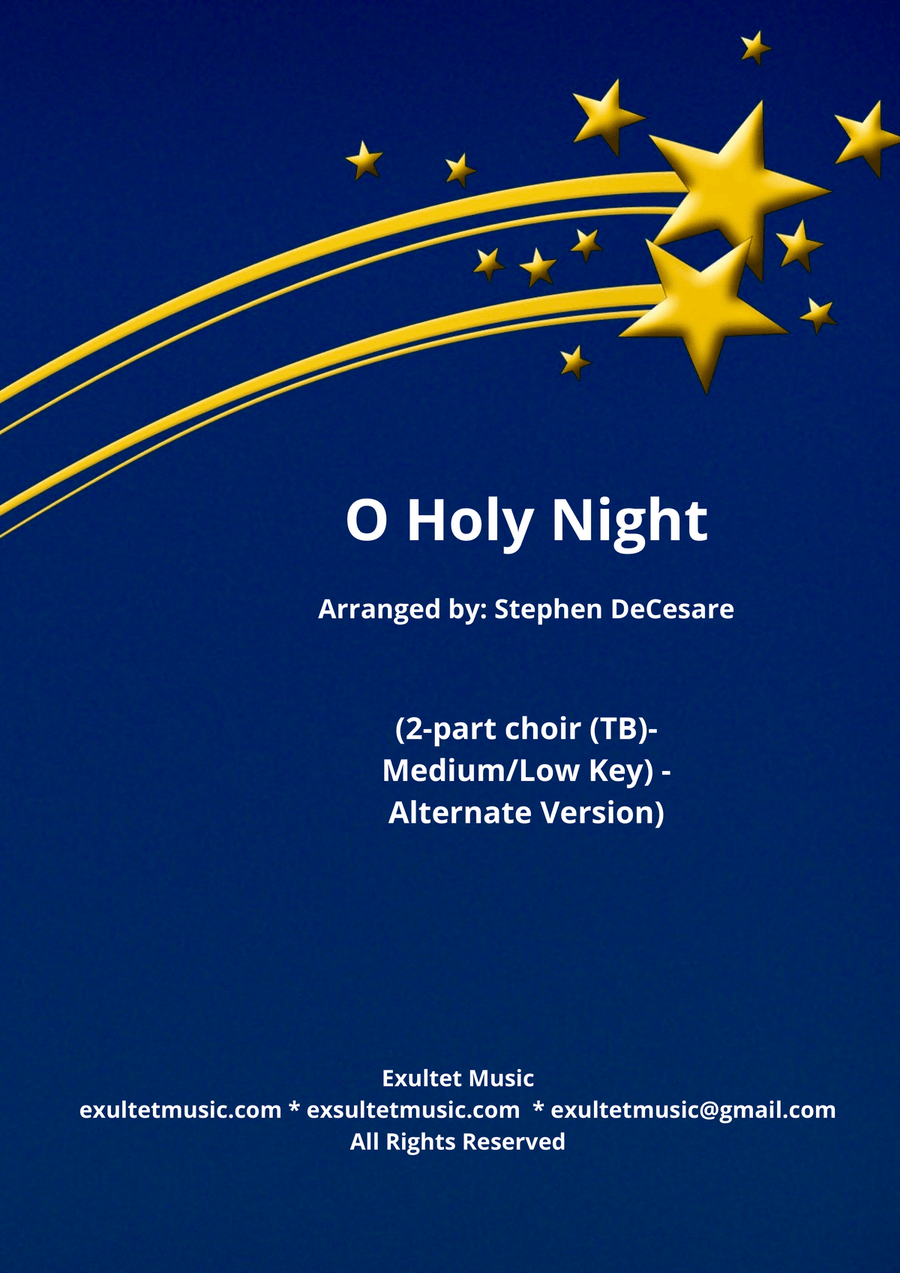 O Holy Night (2-part choir (TB) - Medium/Low Key - Alternate Version) image number null