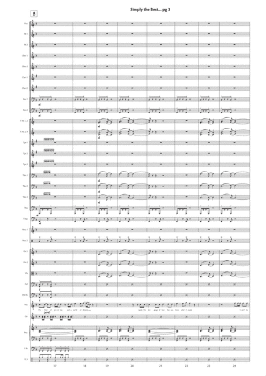 The Best (simply The Best) Full Orchestra scores gallery preview page 3