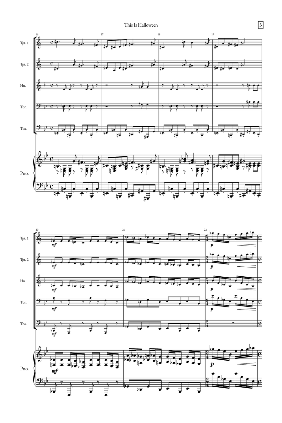 This Is Halloween Small Ensemble scores gallery preview page 3