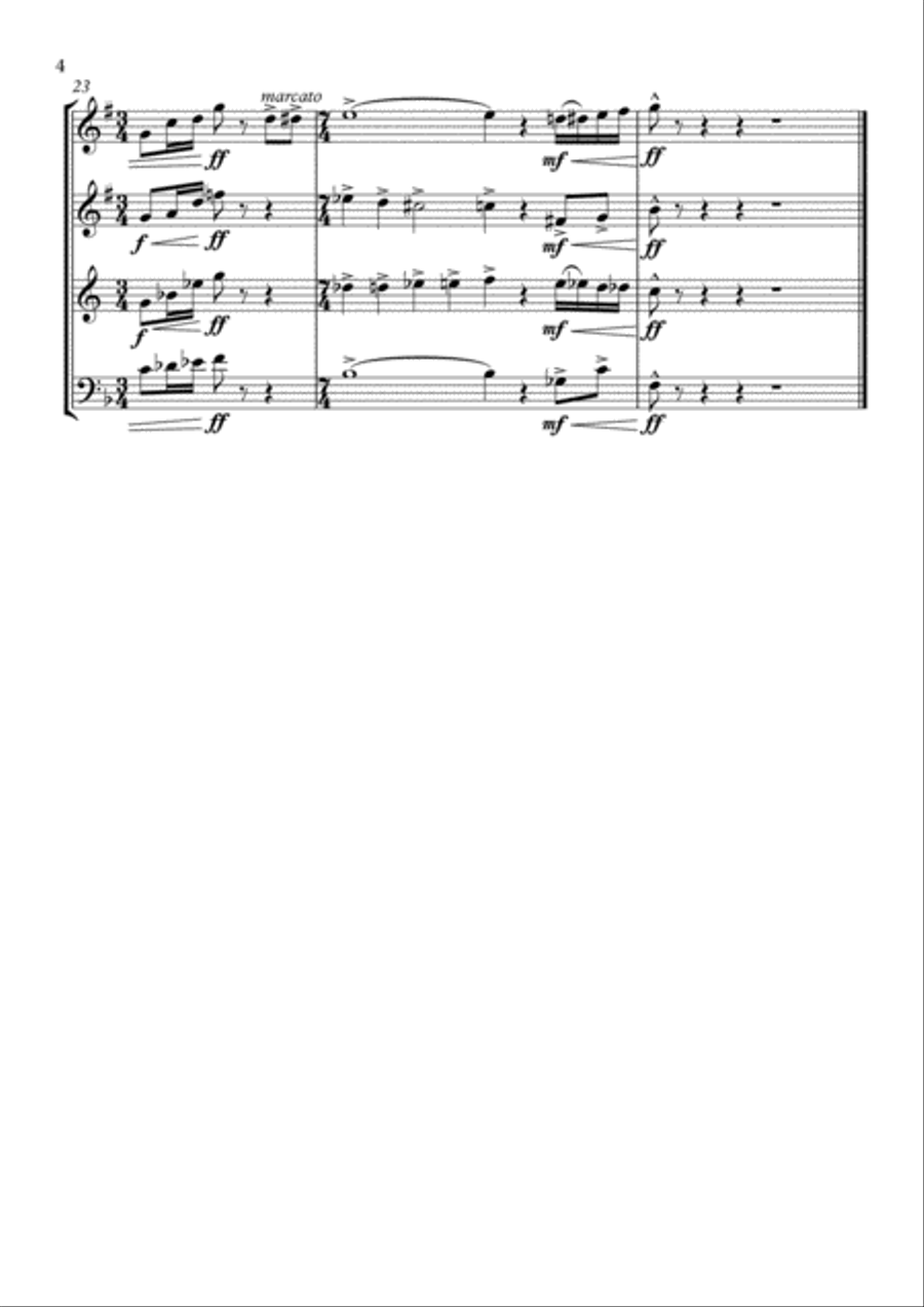 Just A Minute (Fanfare) Just A Minute (Fanfare) Brass Ensemble scores gallery preview page 4