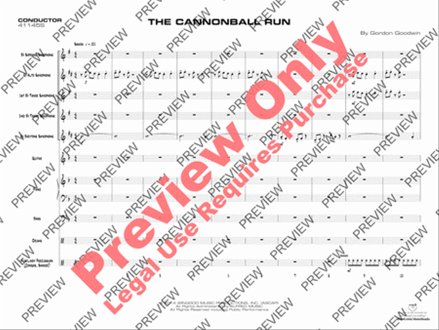 The Cannonball Run The Cannonball Run Jazz Ensemble scores gallery preview page 4