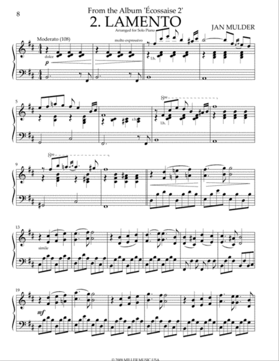 Lamento Piano Solo scores gallery preview page 1