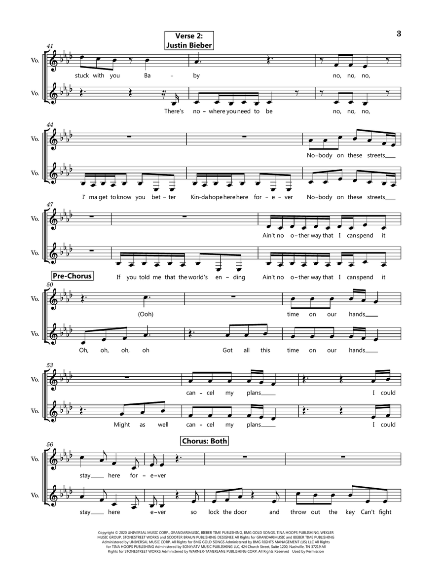 Stuck With U Medium Voice scores gallery preview page 3