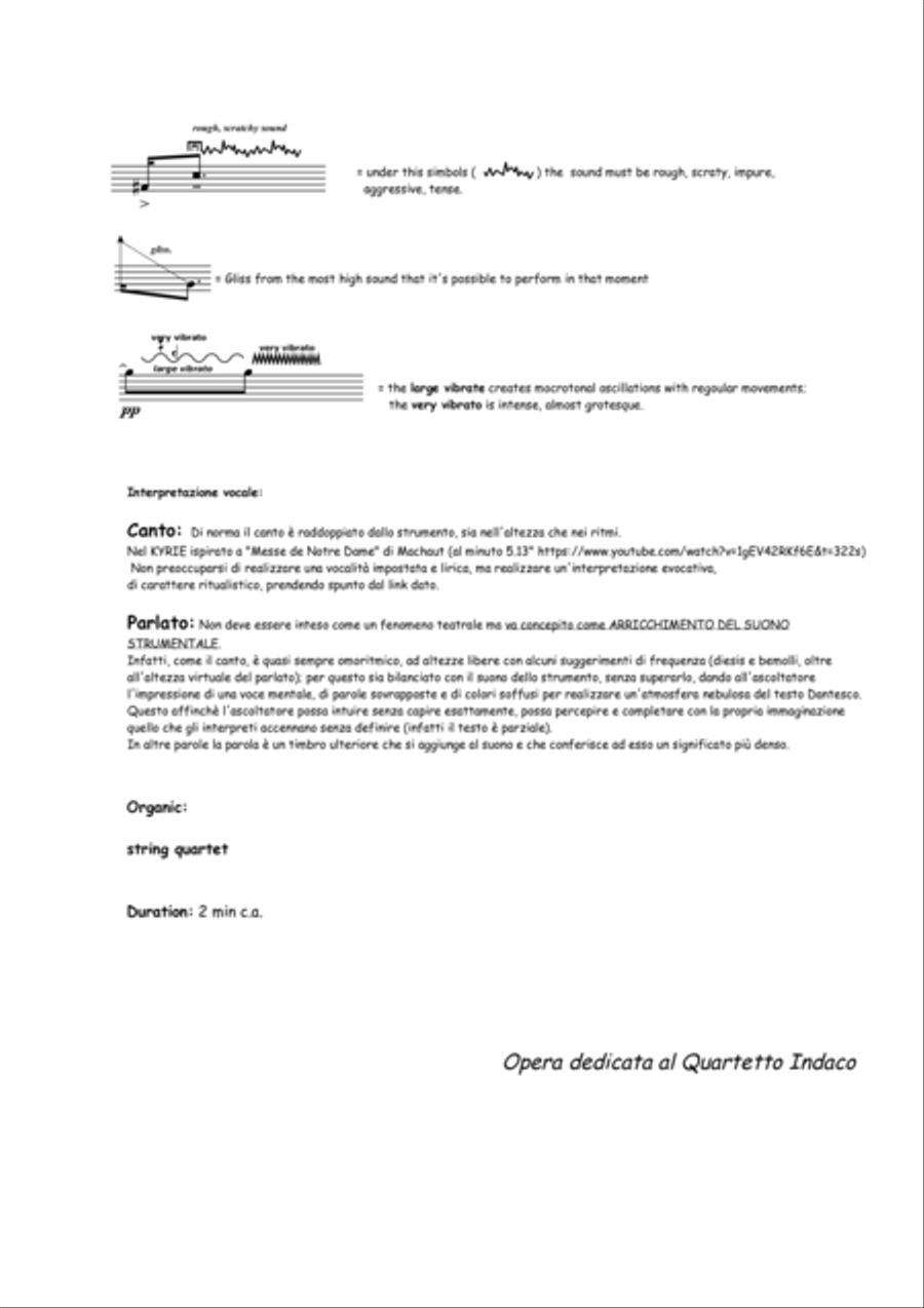 ANDREA PORTERA: Lo’nferno - Score Only String Quartet scores gallery preview page 4