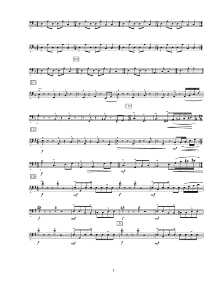 Sync (Bass Part Only) Small Ensemble scores gallery preview page 3