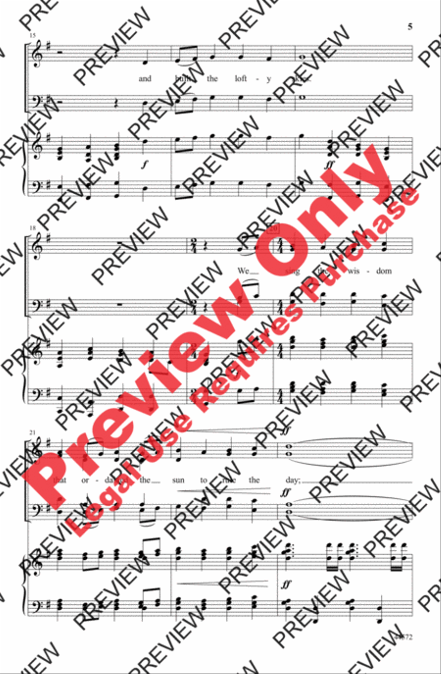 We Sing the Mighty Power of God 4-Part scores gallery preview page 5