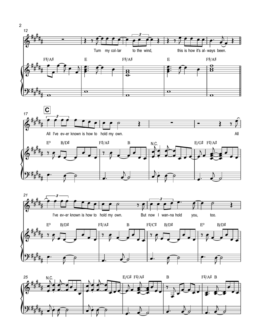 All I've Ever Known Voice scores gallery preview page 2