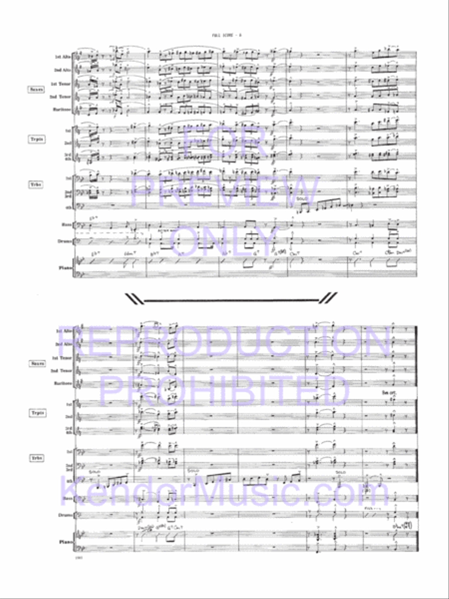 I Ain't Gonna Ask No More Jazz Ensemble scores gallery preview page 7