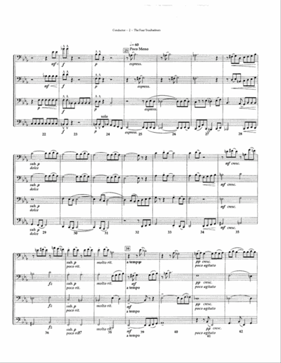 The Four Troubadours The Four Troubadours EETT scores gallery preview page 5