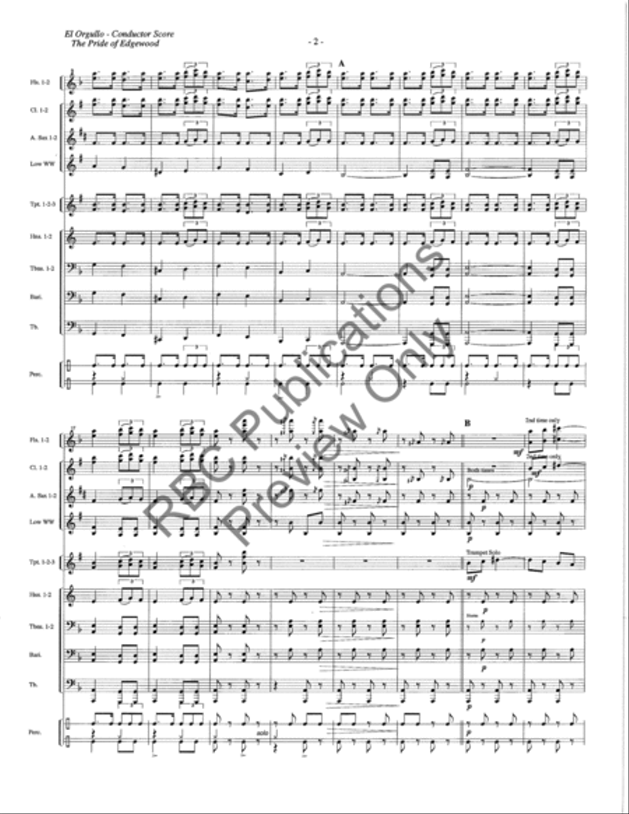 El Orgullo (Score) El Orgullo (Score) Concert Band scores gallery preview page 7