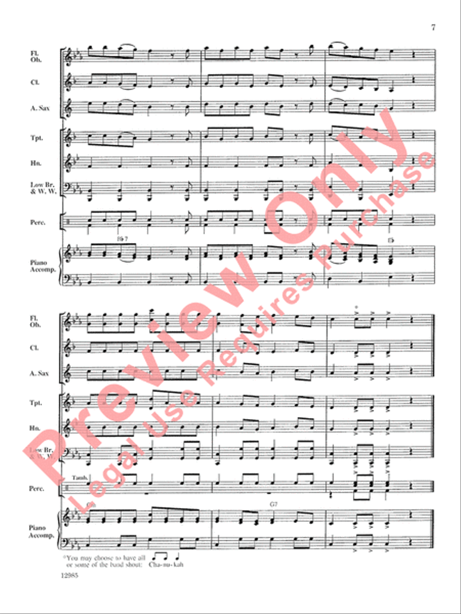 A Chanukah Festival Concert Band scores gallery preview page 8