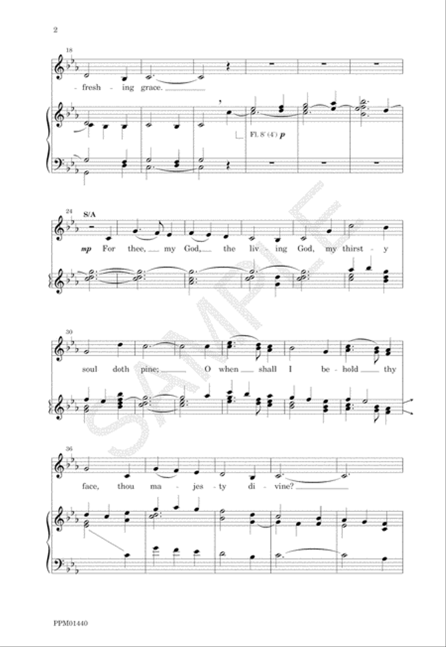 My Soul, O God, Longs for Thee 4-Part scores gallery preview page 7