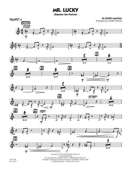 Mr. Lucky (Soprano Sax Feature) - Trumpet 4