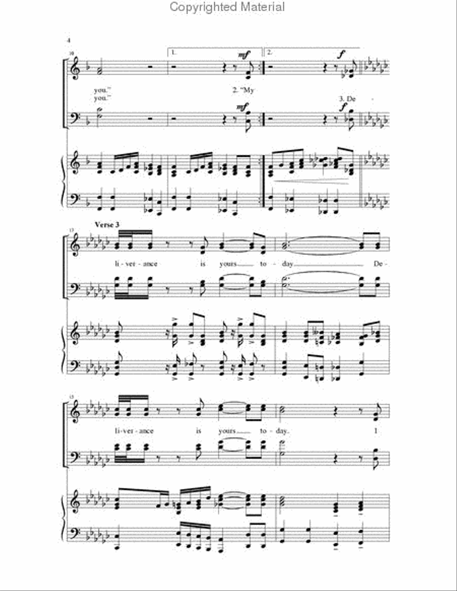 My Peace I Leave with You 4-Part scores gallery preview page 4