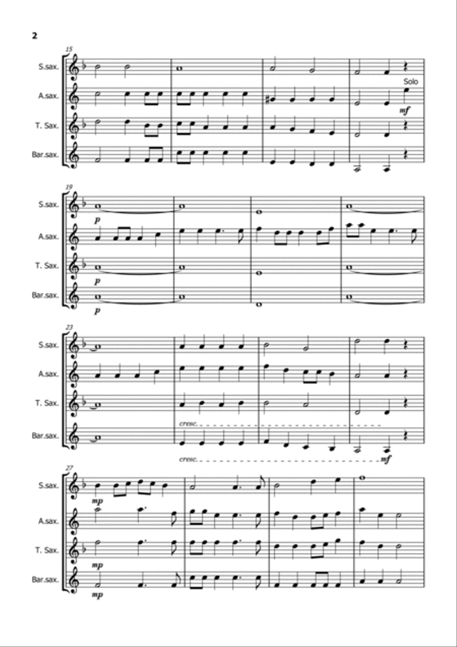 Wellerman Saxophone Quartet scores gallery preview page 4
