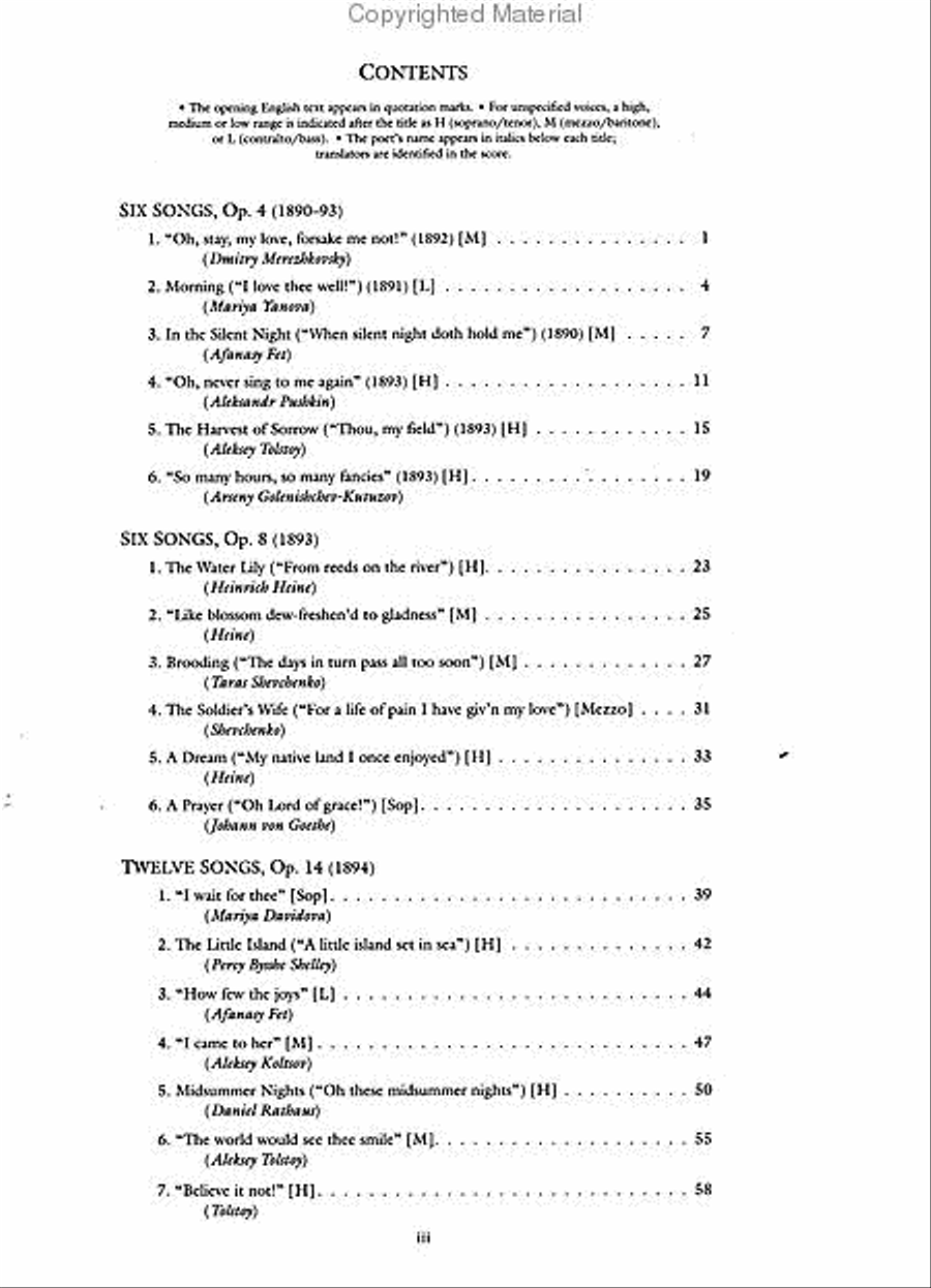 Complete Songs for Voice and Piano Voice Solo scores gallery preview page 3