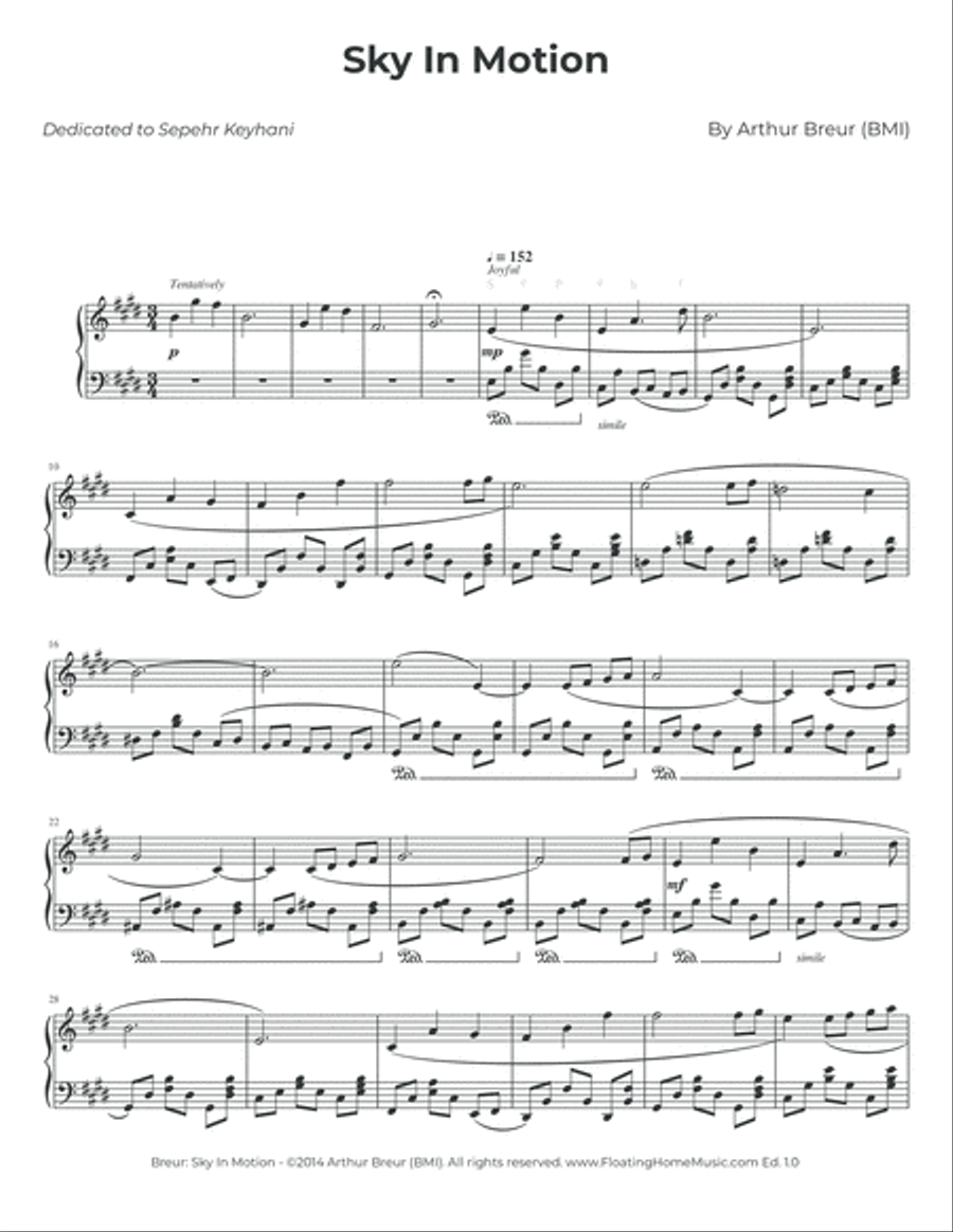 Sky In Motion - Piano Solo Piano Method scores gallery preview page 2