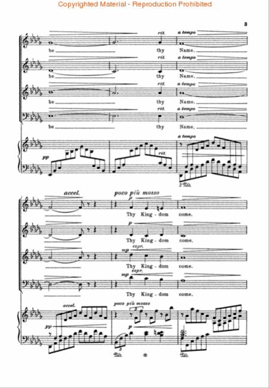 The Lord's Prayer 4-Part scores gallery preview page 3