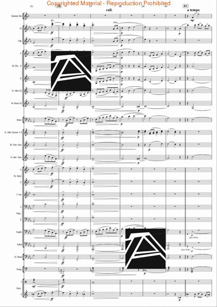 Bagatelle (for Euphonium & Wind Orchestra) Concert Band scores gallery preview page 6