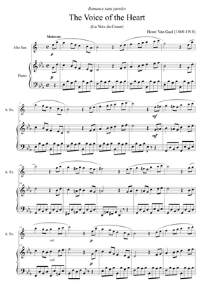 The voice of the heart (La Voix du Coeur) - for alto sax and piano