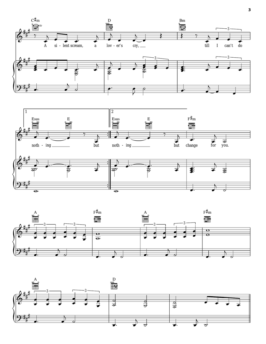 I'll Change For You I'll Change For You Piano, Vocal, Guitar scores gallery preview page 3