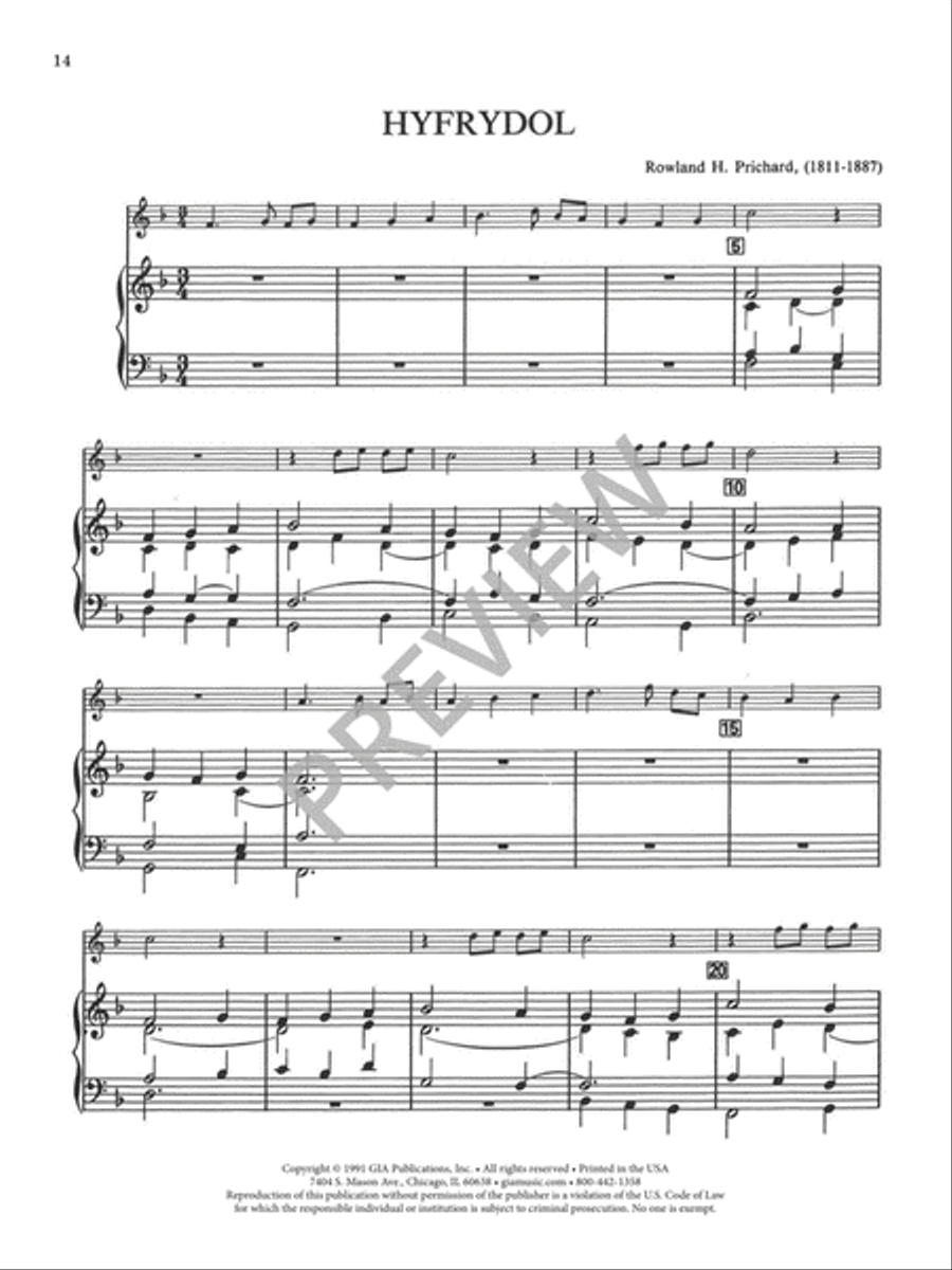 Eight Chorale Preludes for Treble Instrument and Organ Organ scores gallery preview page 15