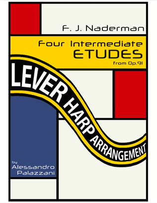 Book cover for Four Intermediate Etudes from op.91 arr. for lever harp