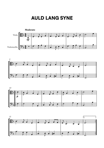 Traditional - Auld Lang Syne for Viola and Cello image number null