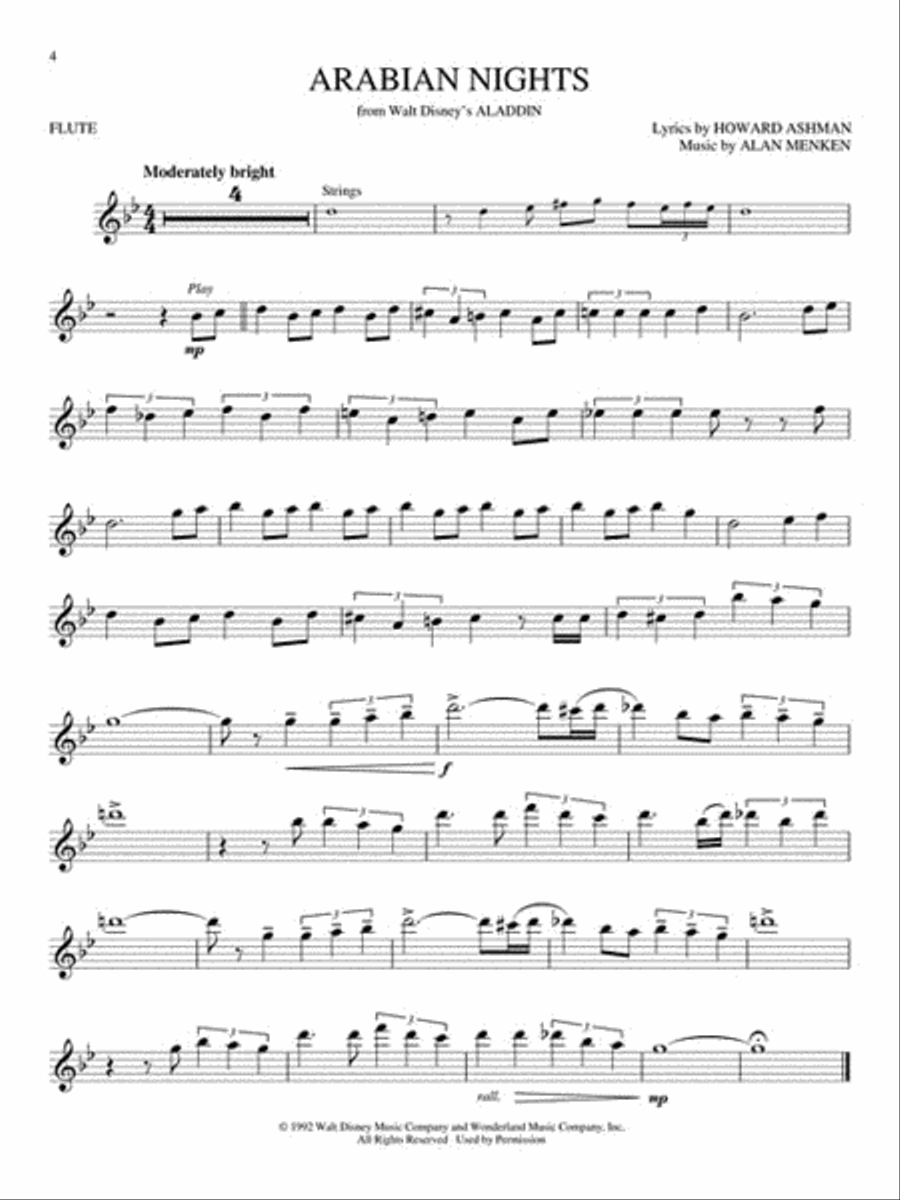 Disney Greats Flute Solo scores gallery preview page 3