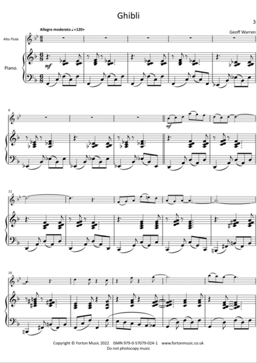 Mediterranean Winds Flute Solo scores gallery preview page 3