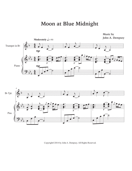 Moon at Blue Midnight (Trumpet and Piano) image number null