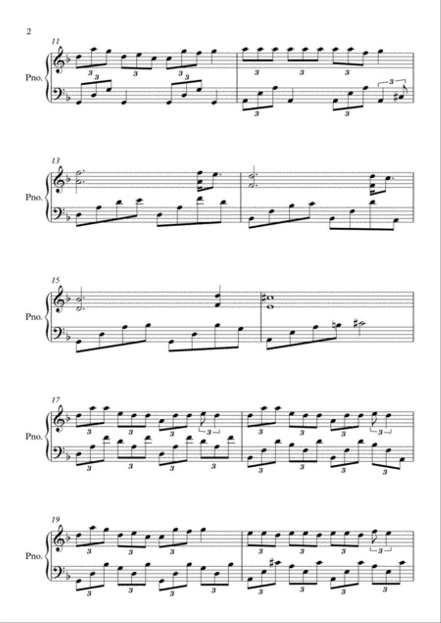 7 Rings Piano Solo scores gallery preview page 2