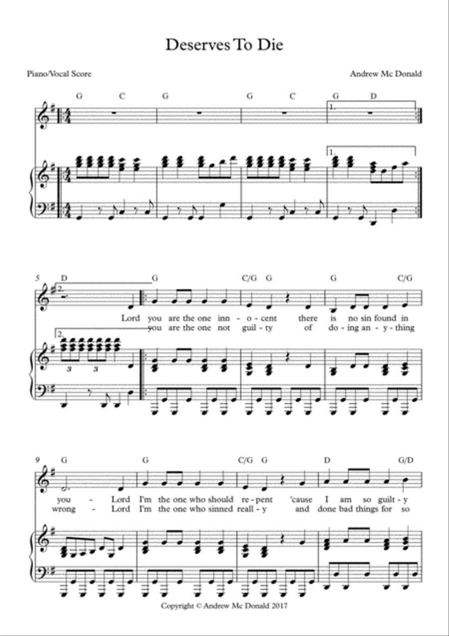 Deserves To Die Voice scores gallery preview page 2
