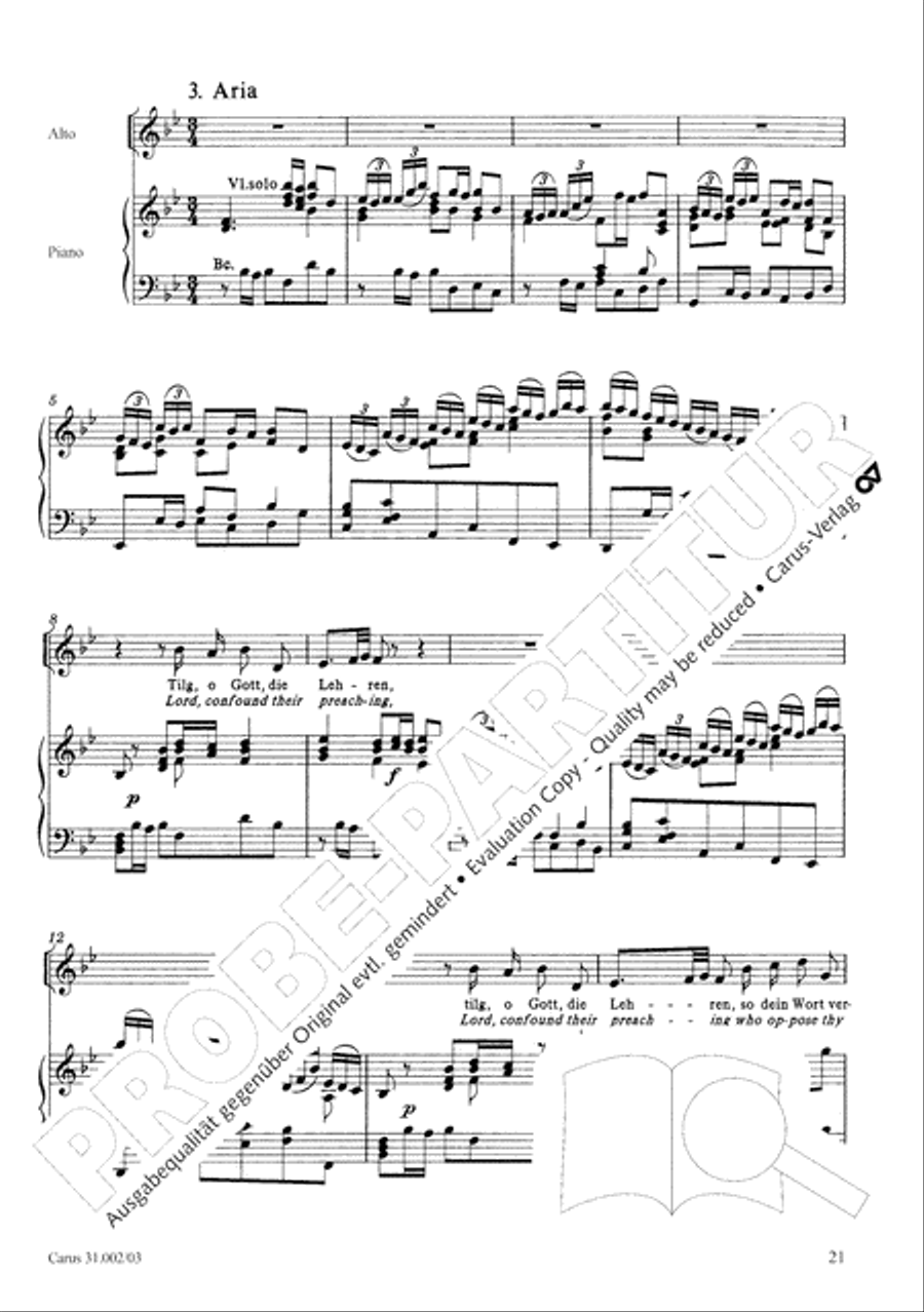 O God, from heaven look on us (Ach Gott, vom Himmel sieh darein) ATB scores gallery preview page 22