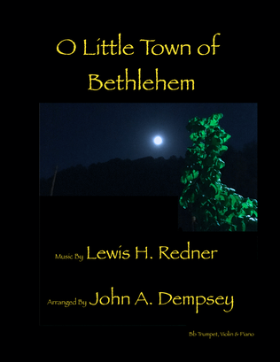 Book cover for O Little Town of Bethlehem (Trio for Trumpet, Violin and Piano)