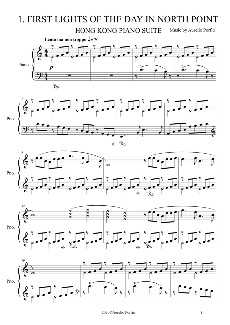 HONG KONG PIANO SUITE Piano Solo scores gallery preview page 1