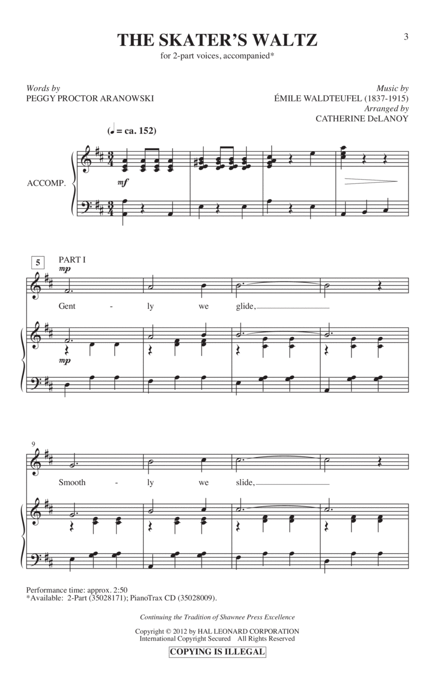 The Skater's Waltz 2-Part scores gallery preview page 1