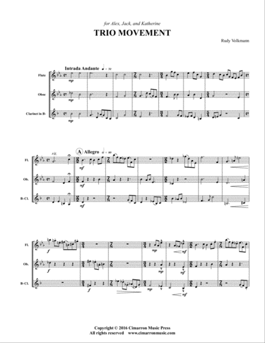 Trio Movement Woodwind Trio scores gallery preview page 2
