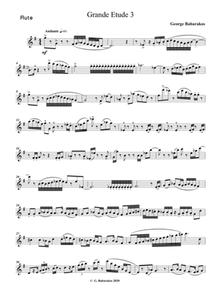Flute Grande Etude III - Based On Greek Trad.Themes