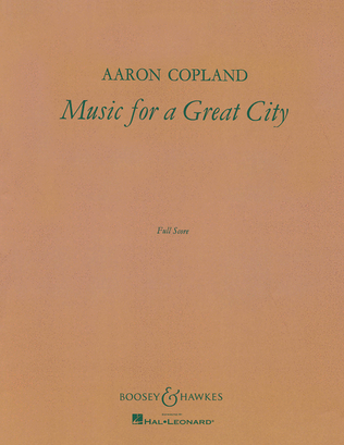 Book cover for Music for a Great City