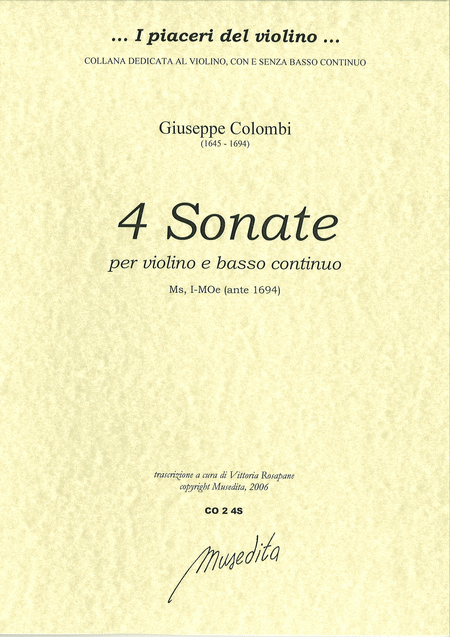 4 Violin Sonatas (Manuscript, I-MOe)