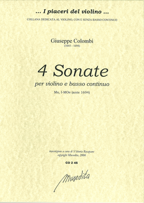 Book cover for 4 Sonate manoscritte (I-MOe)
