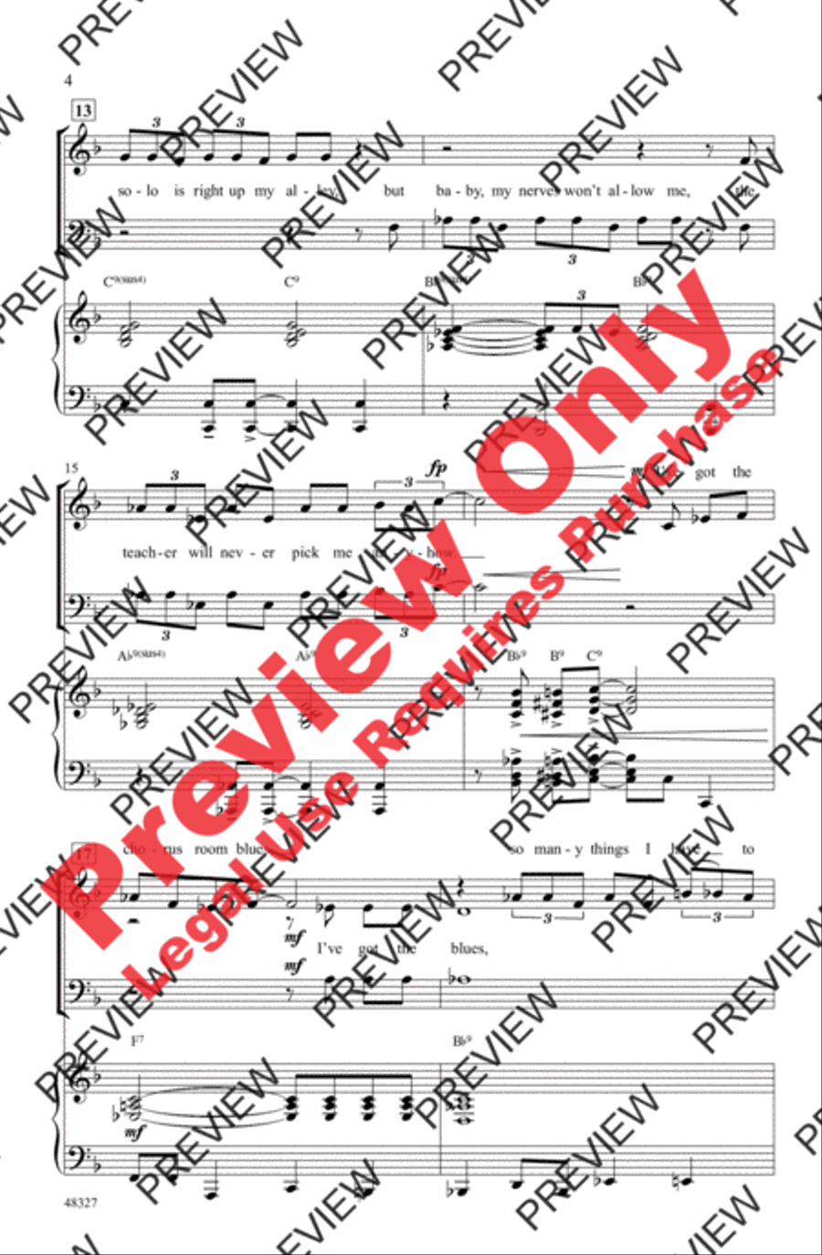 The Chorus Room Blues 3-Part scores gallery preview page 4