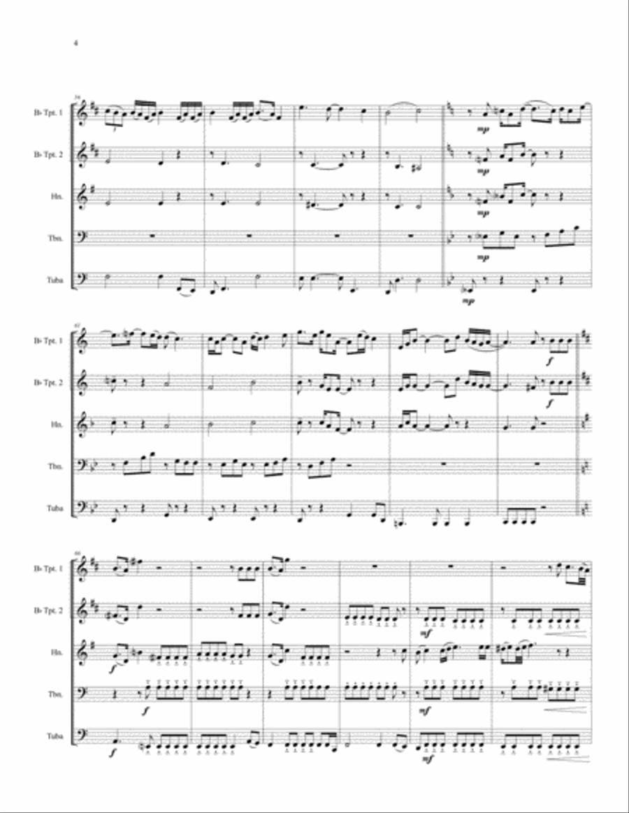 The Show Must Go On Brass Ensemble scores gallery preview page 6